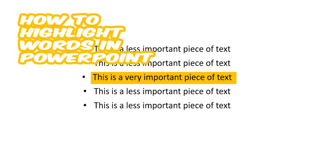 highlight on powerpoint slide picture