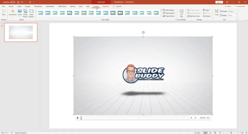 Embed: PowerPoint Video