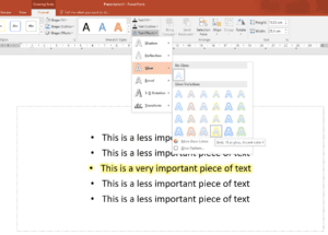 how to highlight words in a picture in powerpoint