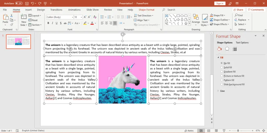 Wrap text in PowerPoint