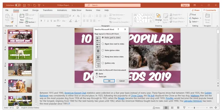 Hadnout layout in powerpoint 