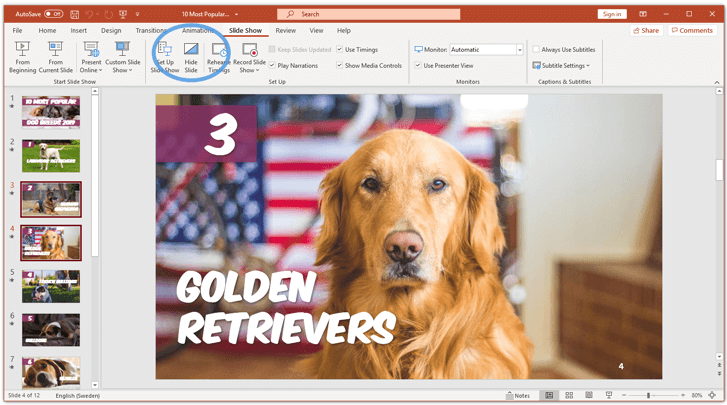 unhide a slide in powerpoint